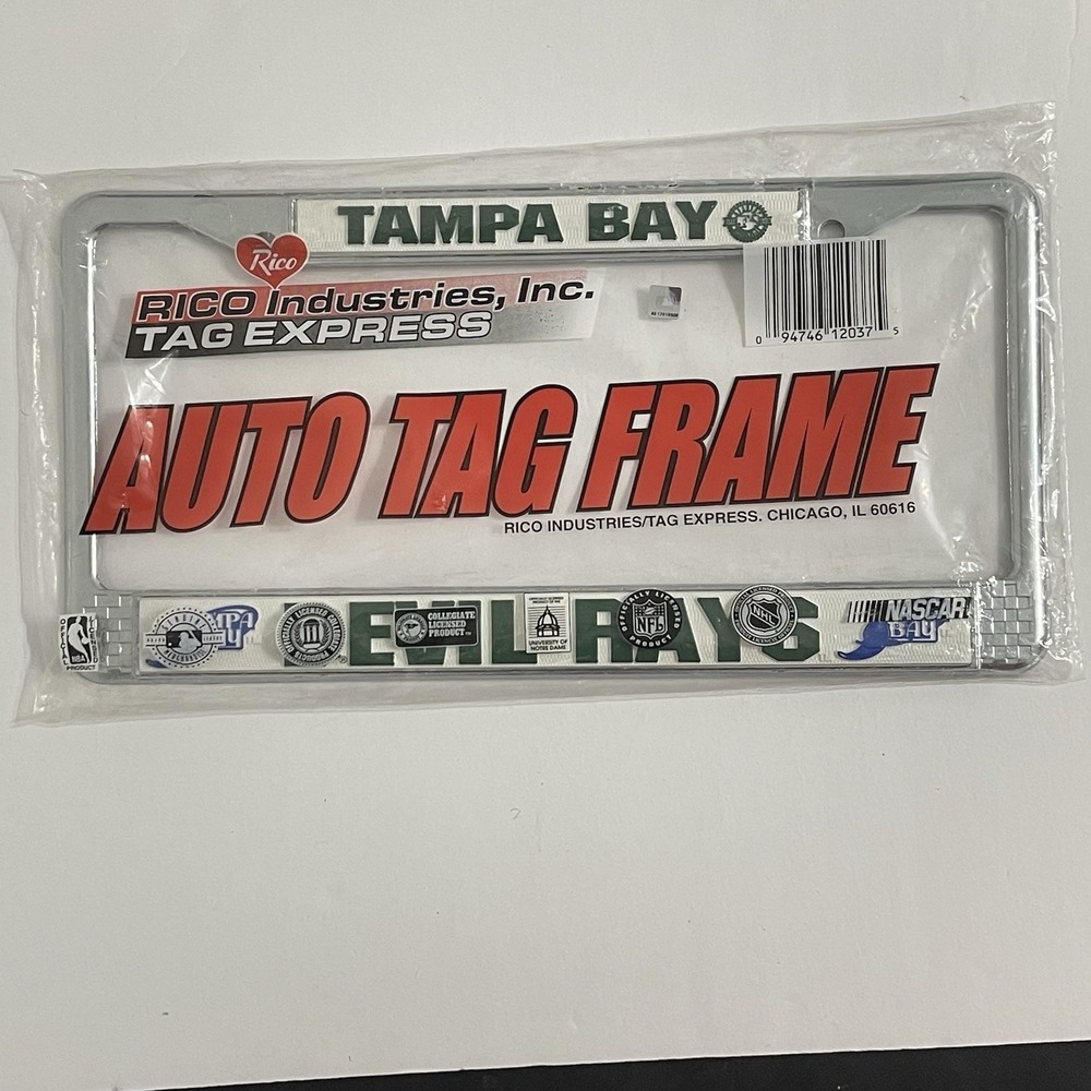 Tampa Bay Devil Rays License Plate Frame Rico Industries Auto Tag Frame MLB NEW